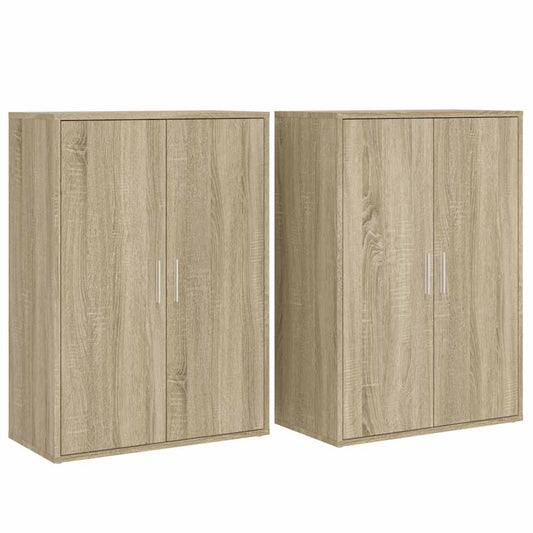 Sideboards 2 pcs Sonoma Oak 60x31x84 cm Engineered Wood