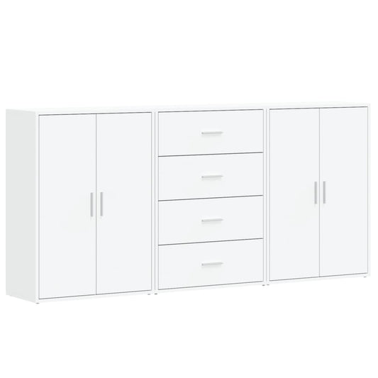 Sideboards 3 pcs White 60x31x84 cm Engineered Wood