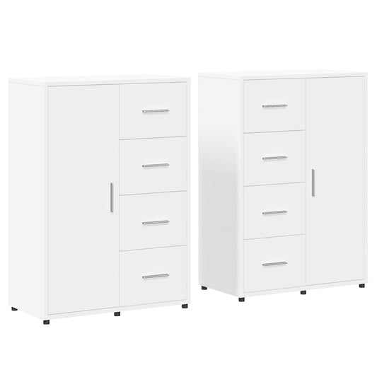 Sideboards 2 pcs White 60x31x84 cm Engineered Wood