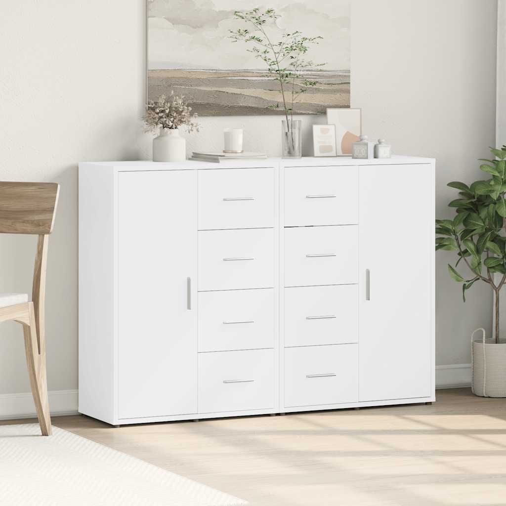 Sideboards 2 pcs White 60x31x84 cm Engineered Wood