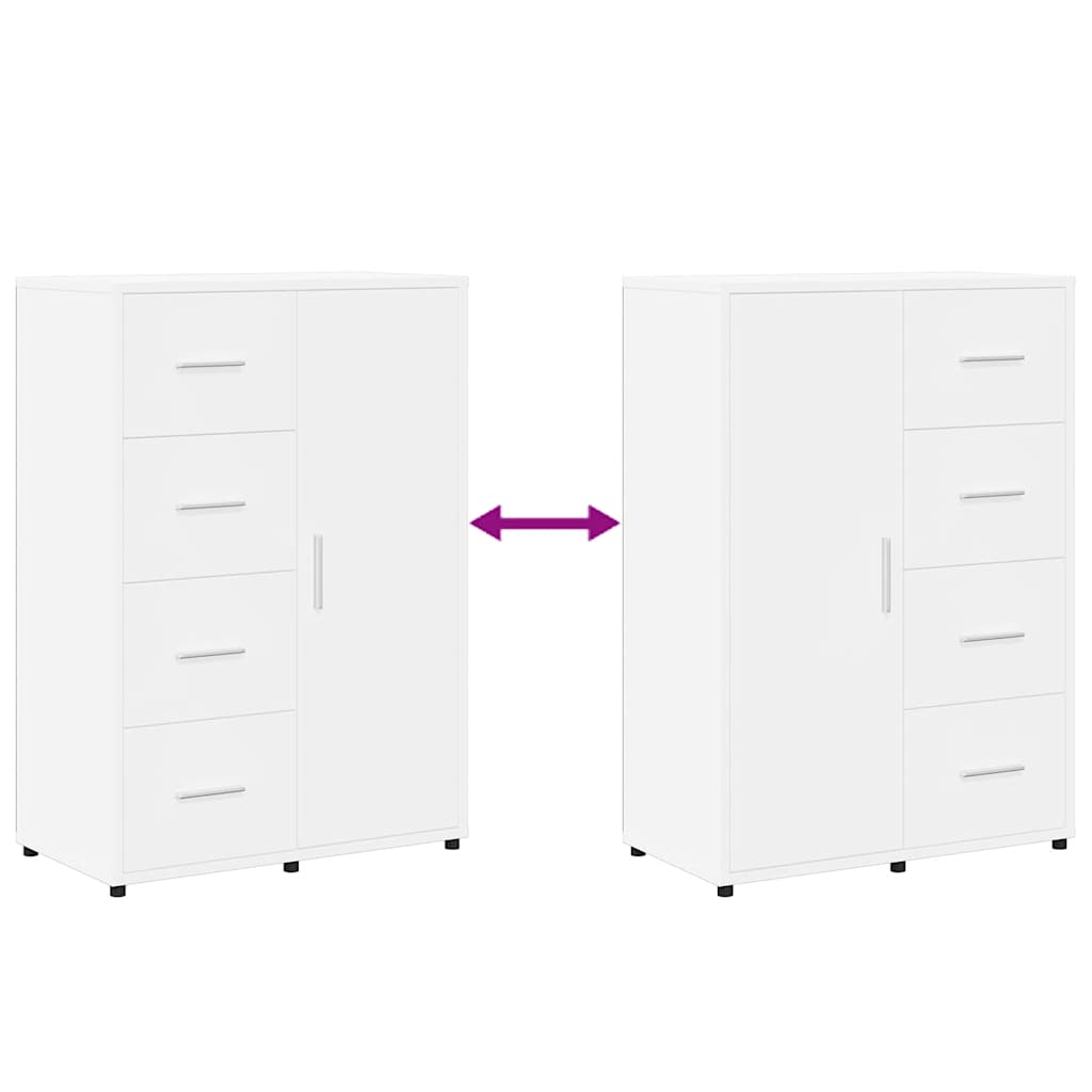 Sideboards 2 pcs White 60x31x84 cm Engineered Wood