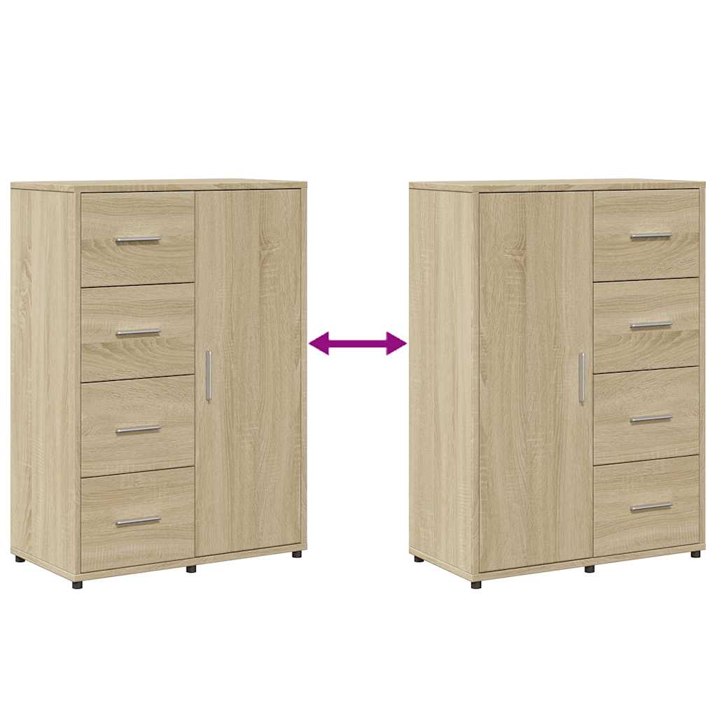 Sideboards 2 pcs Sonoma Oak 60x31x84 cm Engineered Wood