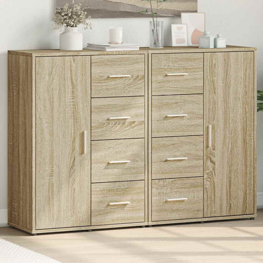 Sideboards 2 pcs Sonoma Oak 60x31x84 cm Engineered Wood