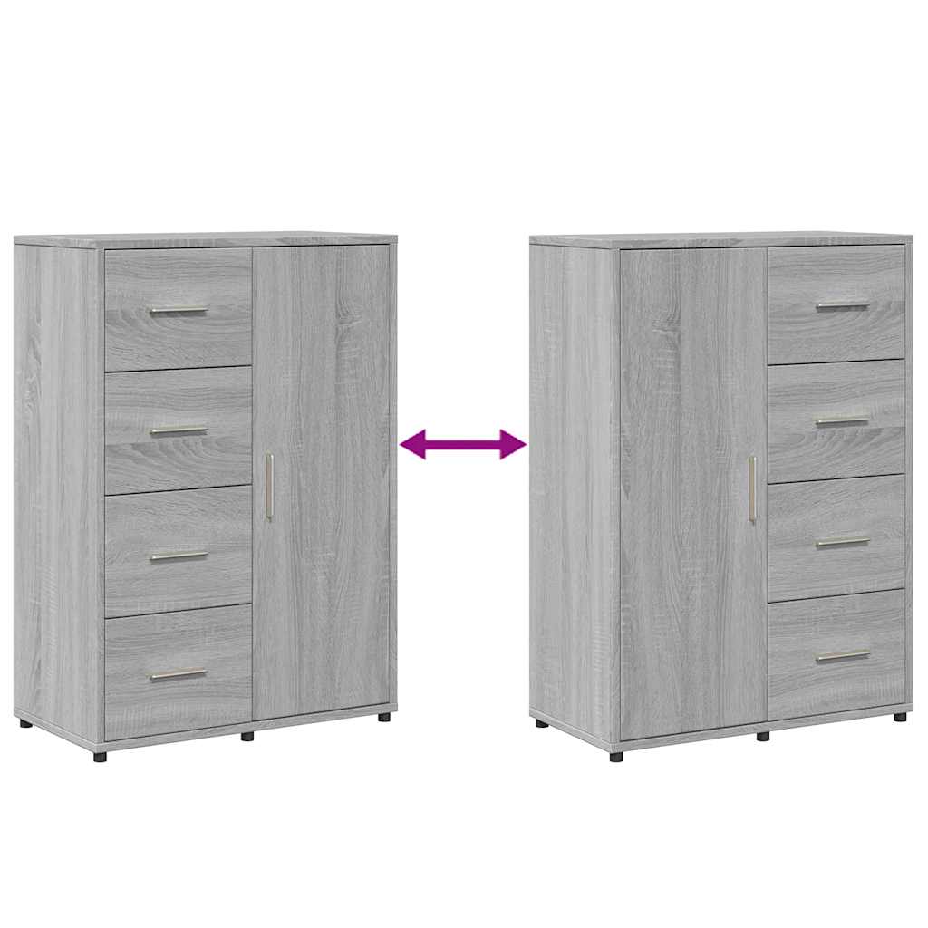 Sideboards 2 pcs Grey Sonoma 60x31x84 cm Engineered Wood