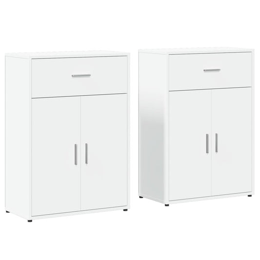 Sideboards 2 pcs White 60x30x84 cm Engineered Wood