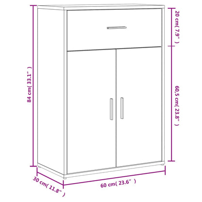 Sideboards 2 pcs White 60x30x84 cm Engineered Wood