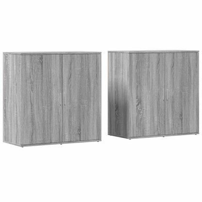 Sideboards 2 pcs Grey Sonoma 79x38x80 cm Engineered Wood