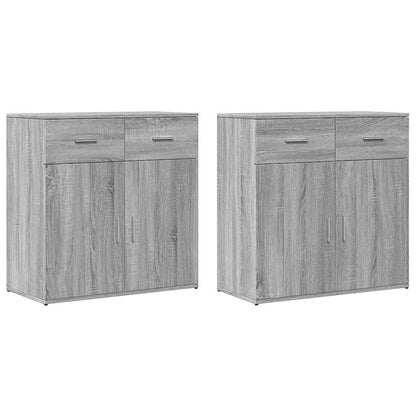 Sideboards 2 pcs Grey Sonoma 79x38x80 cm Engineered Wood