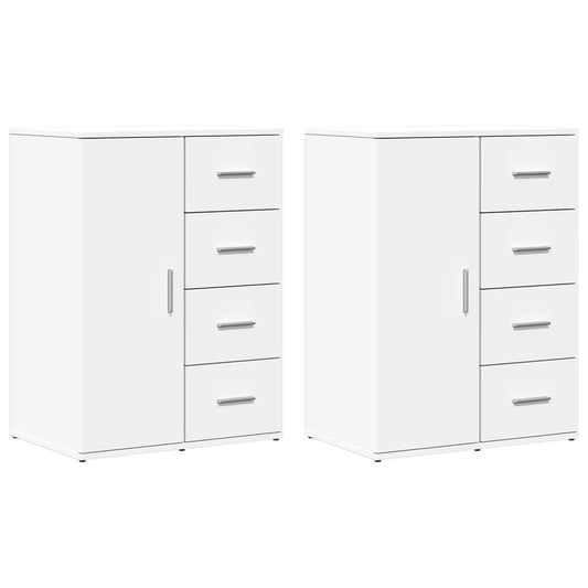 Sideboards 2 pcs White 59x39x80 cm Engineered Wood