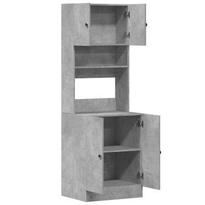 Kitchen Cabinet Concrete Grey 60x50x180 cm Engineered Wood
