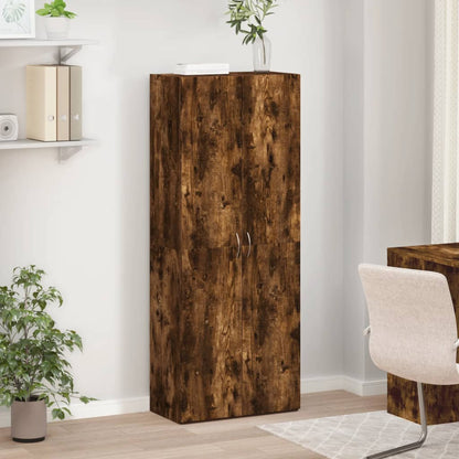 File Cabinet Smoked Oak 60x32x153 cm Engineered Wood