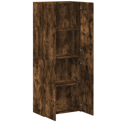File Cabinet Smoked Oak 60x32x153 cm Engineered Wood