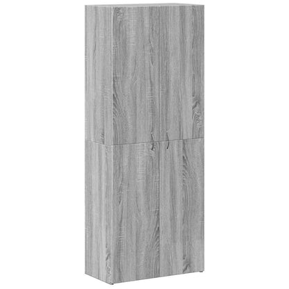 File Cabinet Grey Sonoma 60x32x153 cm Engineered Wood