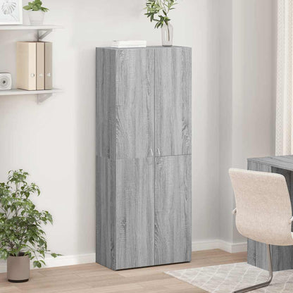 File Cabinet Grey Sonoma 60x32x153 cm Engineered Wood