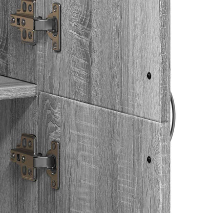 File Cabinet Grey Sonoma 60x32x153 cm Engineered Wood