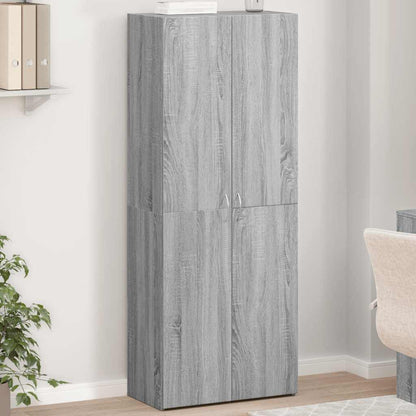 File Cabinet Grey Sonoma 60x32x153 cm Engineered Wood