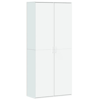 Highboard White 80x35x180 cm Engineered Wood