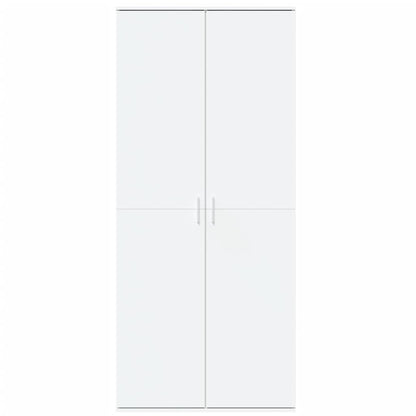 Highboard White 80x35x180 cm Engineered Wood