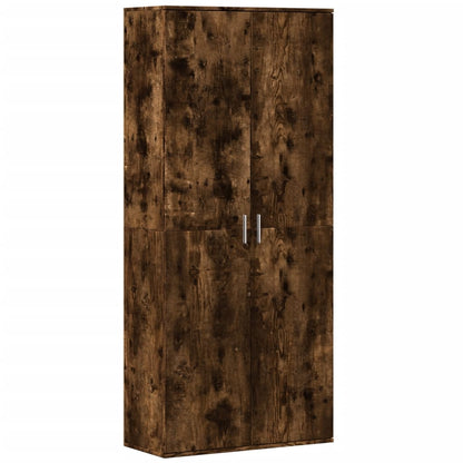 Highboard Smoked Oak 80x35x180 cm Engineered Wood