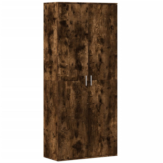 Highboard Smoked Oak 80x35x180 cm Engineered Wood