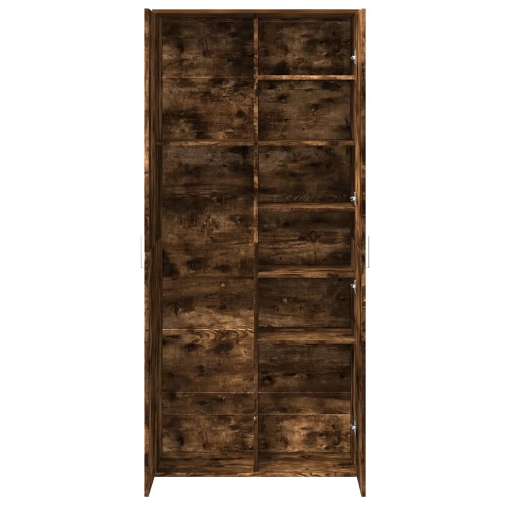 Highboard Smoked Oak 80x35x180 cm Engineered Wood
