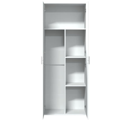 Highboard White 70x35x180 cm Engineered Wood