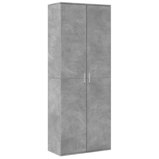 Highboard Concrete Grey 70x35x180 cm Engineered Wood