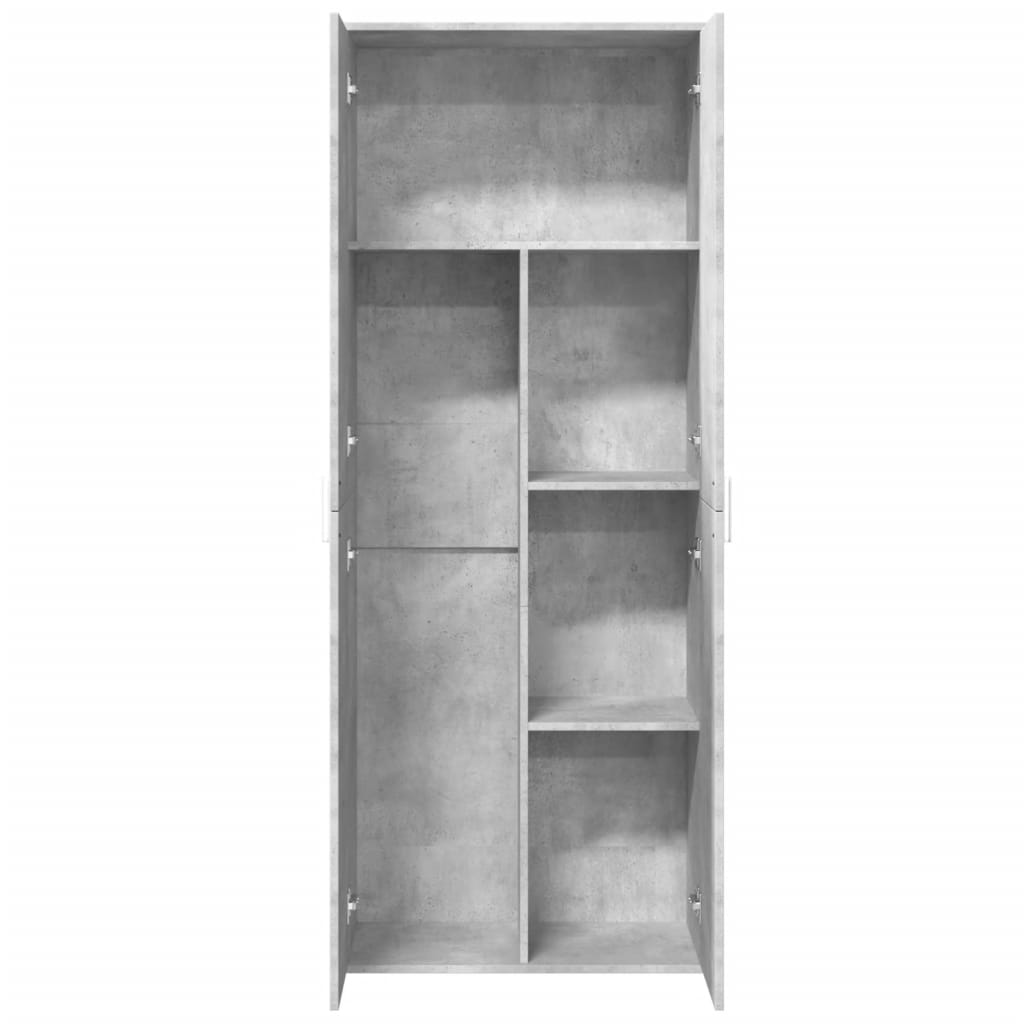 Highboard Concrete Grey 70x35x180 cm Engineered Wood