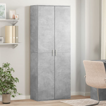 Highboard Concrete Grey 70x35x180 cm Engineered Wood