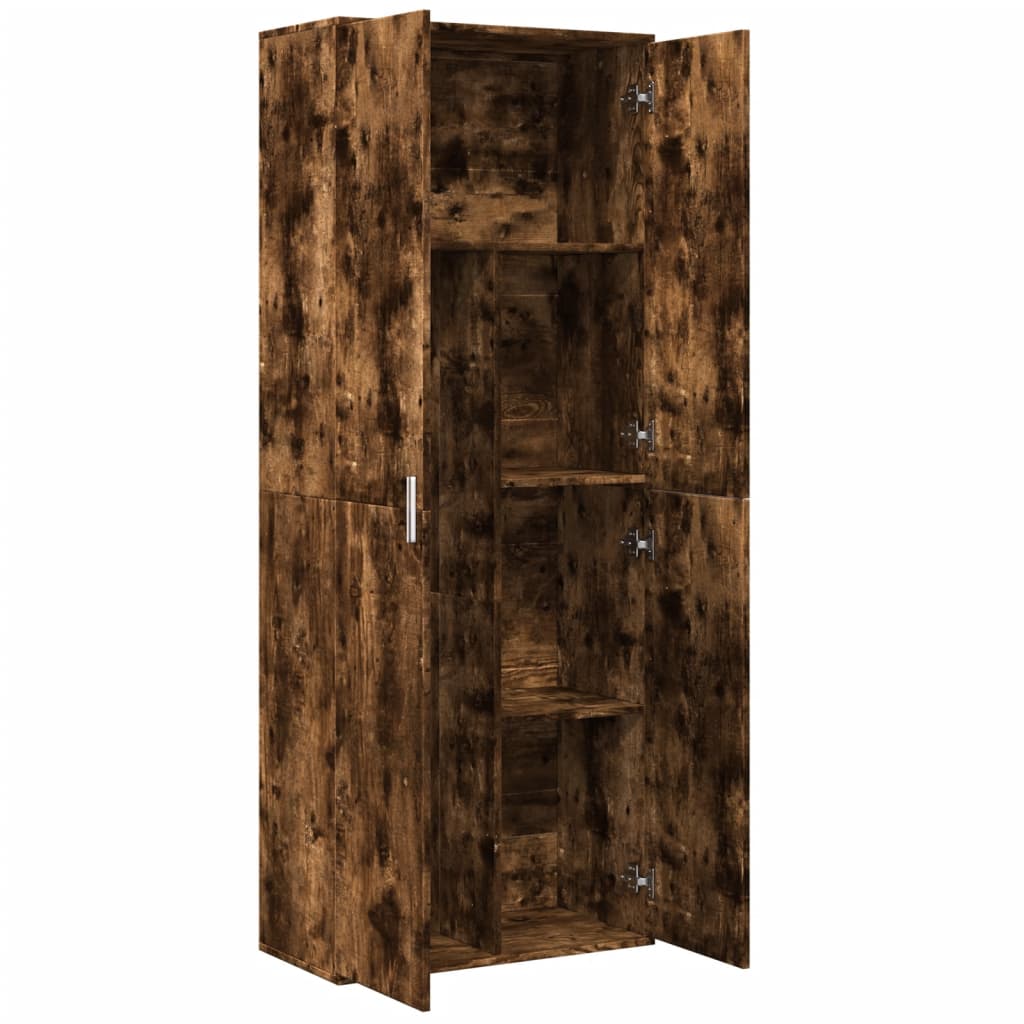 Highboard Smoked Oak 70x35x180 cm Engineered Wood