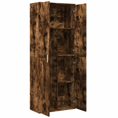Highboard Smoked Oak 70x35x180 cm Engineered Wood