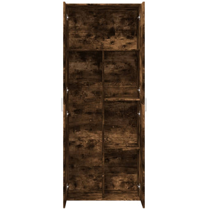 Highboard Smoked Oak 70x35x180 cm Engineered Wood