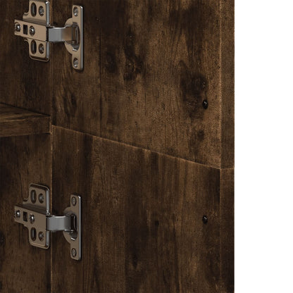 Highboard Smoked Oak 70x35x180 cm Engineered Wood