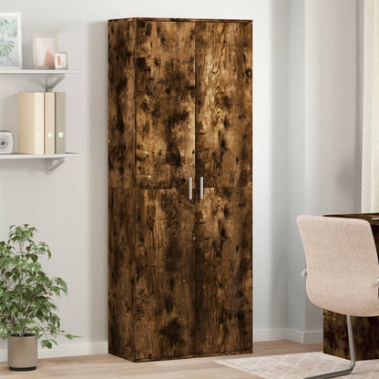 Highboard Smoked Oak 70x35x180 cm Engineered Wood