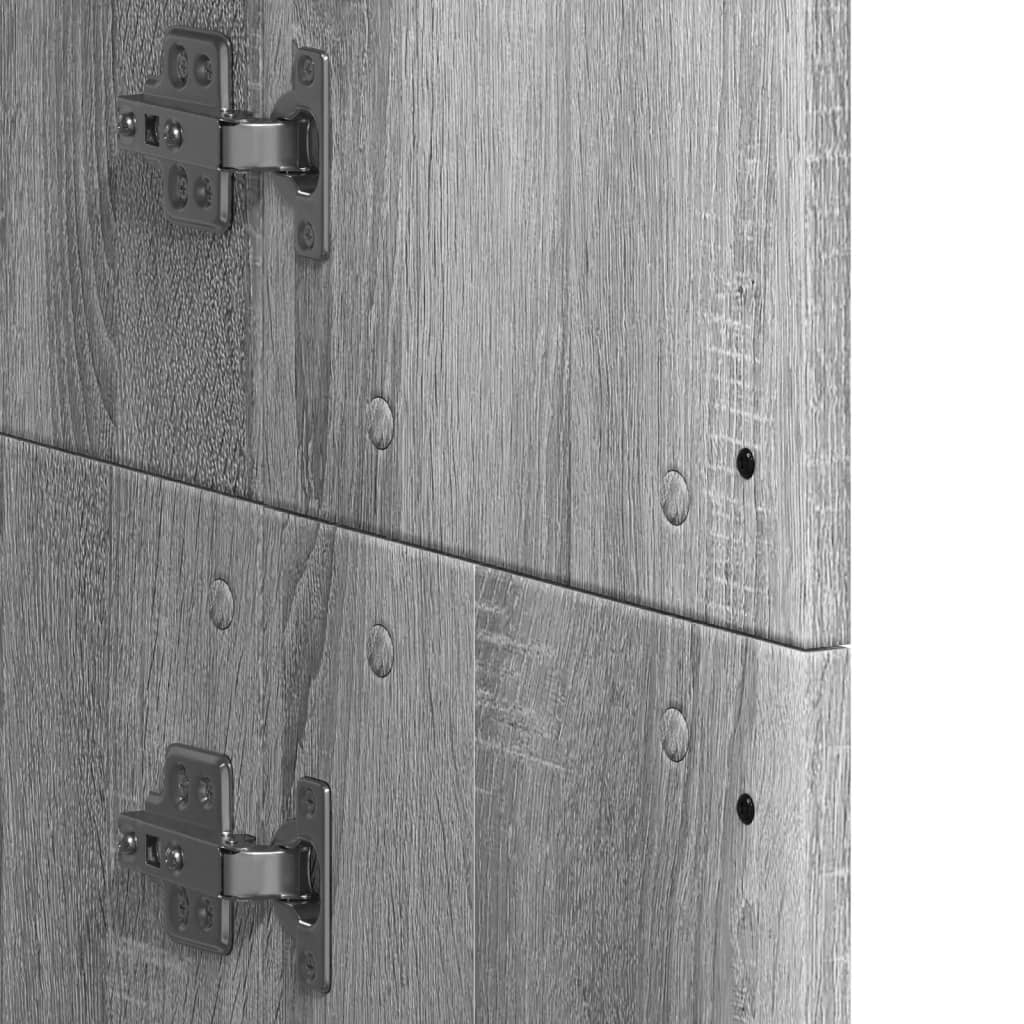 Highboard Grey Sonoma 60x35x180 cm Engineered Wood