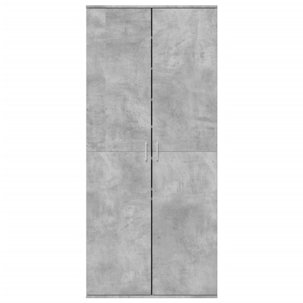 Shoe Cabinet Concrete Grey 80x39x178 cm Engineered Wood