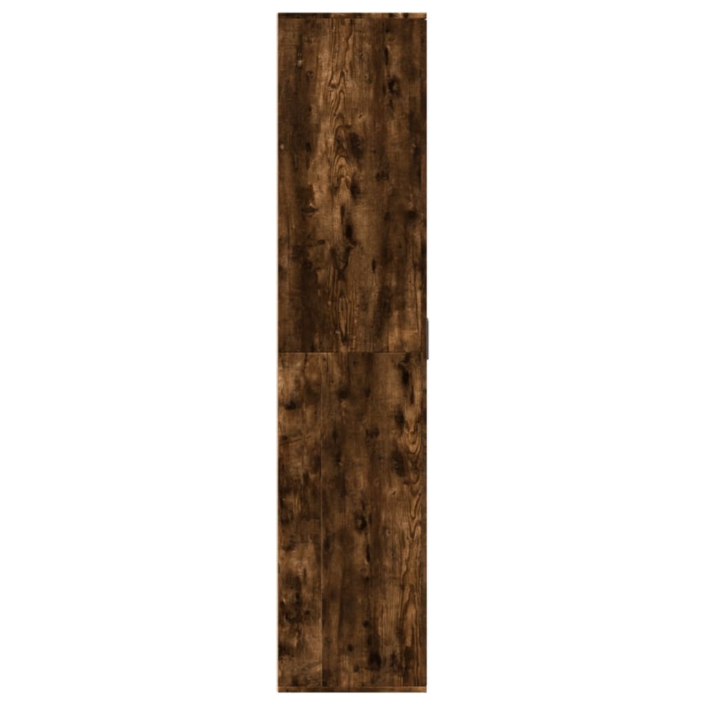 Shoe Cabinet Smoked Oak 80x39x178 cm Engineered Wood