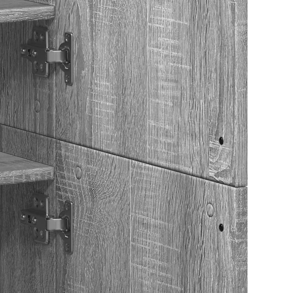 Shoe Cabinet Grey Sonoma 80x39x178 cm Engineered Wood