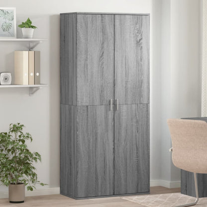 Shoe Cabinet Grey Sonoma 80x39x178 cm Engineered Wood