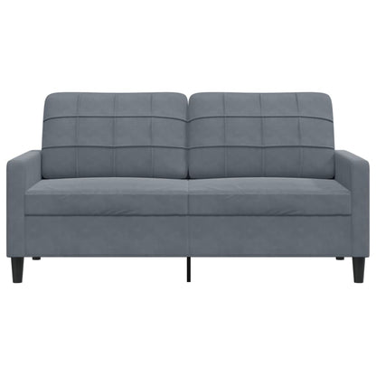 2-seater Sofa Dark grey Velvet, metal, plywood 2-seater, medium