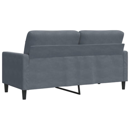 2-seater Sofa Dark grey Velvet, metal, plywood 2-seater, medium