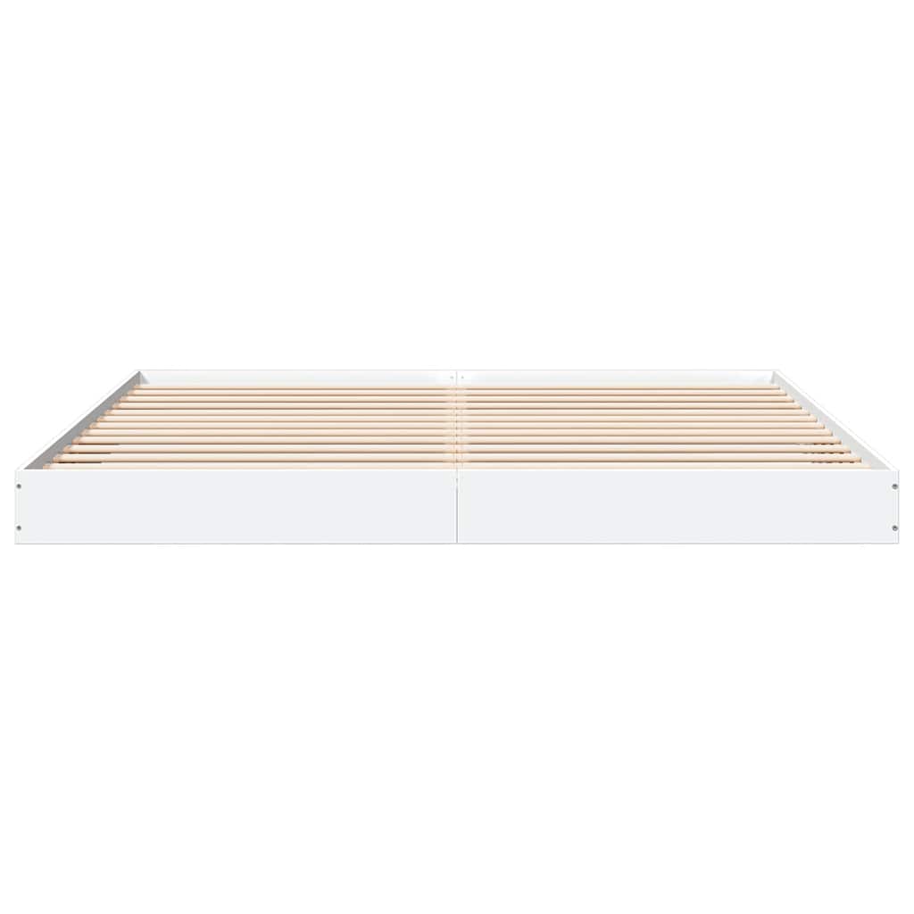 Bed Frame without Mattress White 180x200 cm Engineered Wood