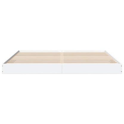 Bed Frame without Mattress White 180x200 cm Engineered Wood