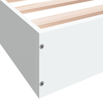 Bed Frame without Mattress White 180x200 cm Engineered Wood