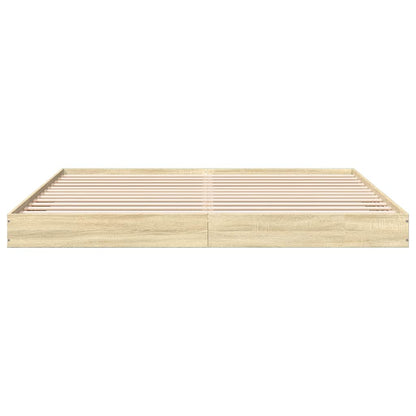 Bed Frame without Mattress Sonoma Oak 180x200 cm Engineered Wood