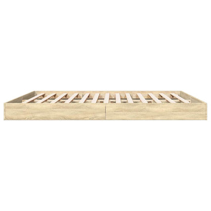 Bed Frame without Mattress Sonoma Oak 180x200 cm Engineered Wood