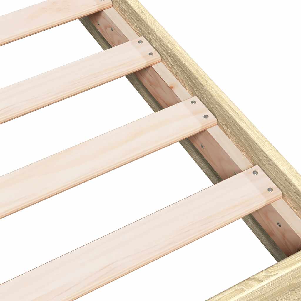 Bed Frame without Mattress Sonoma Oak 180x200 cm Engineered Wood