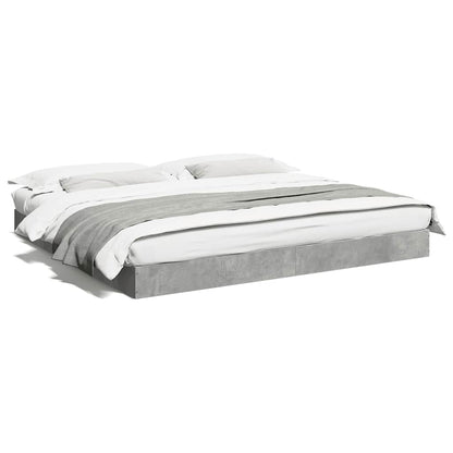 Bed Frame without Mattress Concrete Grey 180x200 cm