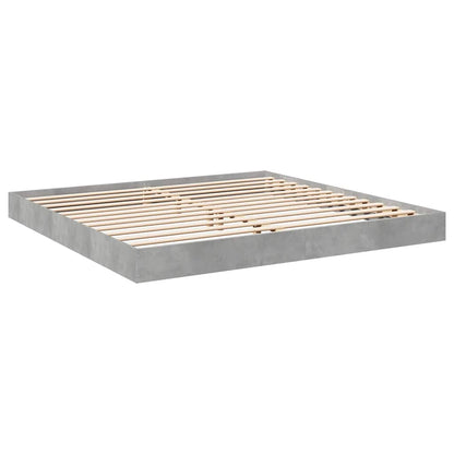 Bed Frame without Mattress Concrete Grey 180x200 cm