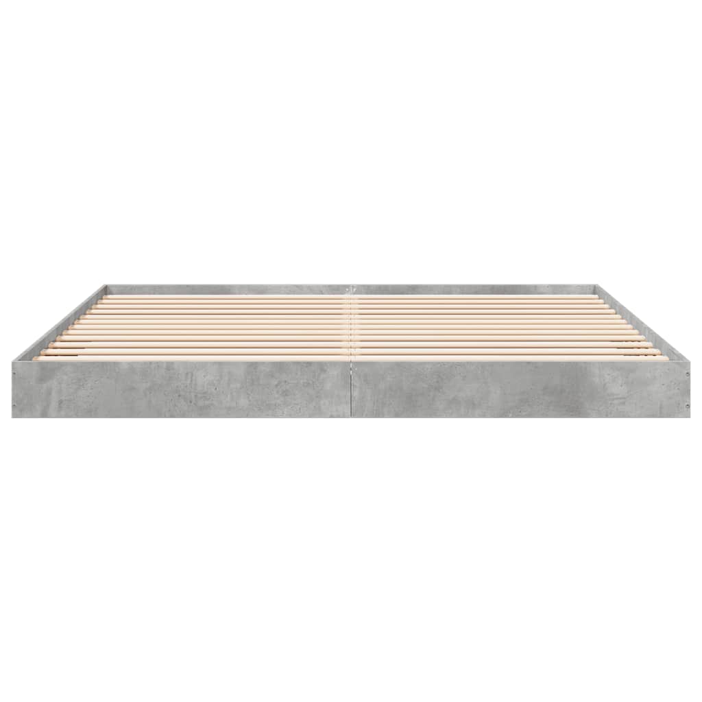 Bed Frame without Mattress Concrete Grey 180x200 cm